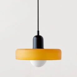 Modern Colorful Glass Shade Pendant Light -Demolights Sales Store DL10361 black orange 1