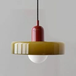 Modern Colorful Glass Shade Pendant Light -Demolights Sales Store DL10361 red green 1