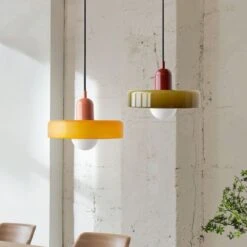 Modern Colorful Glass Shade Pendant Light