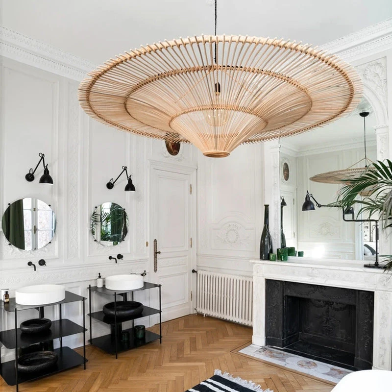 Modern Large Rattan Pendant Lights Lampshade 2 Modern Large Rattan Pendant Lights Lampshade - Image 2