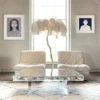 Luxury Ostrich Feather Brass Floor Lamp