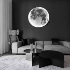 Moon Wall Lamp Modern Light Trichromatic Light Adjustable Creative Corridor Mural Lamp -Demolights Sales Store DL2022 11