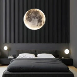 Moon Wall Lamp Modern Light Trichromatic Light Adjustable Creative Corridor Mural Lamp -Demolights Sales Store DL2022 12