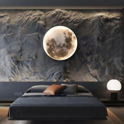 Moon Wall Lamp Modern Light Trichromatic Light Adjustable Creative Corridor Mural Lamp -Demolights Sales Store DL2022 4