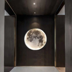 Moon Wall Lamp Modern Light Trichromatic Light Adjustable Creative Corridor Mural Lamp -Demolights Sales Store DL2022 6