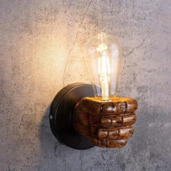 Industrial Retro Fist Wall Lamp Resin Lighting Fixture For Indoor Wall Decor -Demolights Sales Store DL2023 3