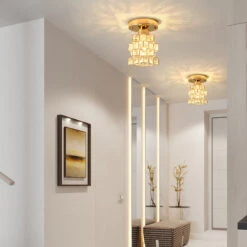 Modern Creative Crystal 1-Light Semi-Flush Mount Ceiling Light 15 Modern Creative Crystal 1-Light Semi-Flush Mount Ceiling Light -Demolights Sales Store DL2027 10