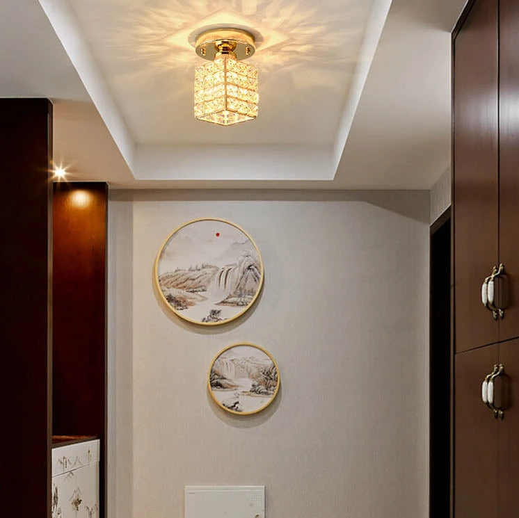 Modern Creative Crystal 1-Light Semi-Flush Mount Ceiling Light 3 Modern Creative Crystal 1-Light Semi-Flush Mount Ceiling Light - Image 3