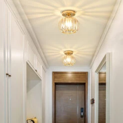 Modern Creative Crystal 1-Light Semi-Flush Mount Ceiling Light -Demolights Sales Store DL2027 6 1