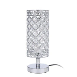 Crystal Table Lamps Silver Bedside Nightstand Lamp Desk Lamp For Living Room -Demolights Sales Store DL2029 1