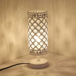 Crystal Table Lamps Silver Bedside Nightstand Lamp Desk Lamp For Living Room -Demolights Sales Store DL2029 4