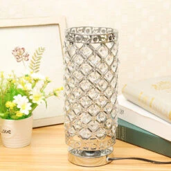 Crystal Table Lamps Silver Bedside Nightstand Lamp Desk Lamp For Living Room -Demolights Sales Store DL2029 8