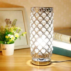 Crystal Table Lamps Silver Bedside Nightstand Lamp Desk Lamp For Living Room -Demolights Sales Store DL2029 9