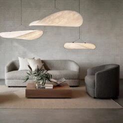 Nordic Design Modern Living Room Bedroom Restaurant Silk Fabric Lamps