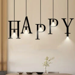 Loft Style English Letters DIY Portfolio Iron Droplight Industrial Vintage LED Pendant Light Fixtures Hanging Lamp Lighting -Demolights Sales Store DL2038 8 1