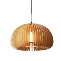 Farmhouse Chandelier Wooden Pumpkin Lamp Rustic Small Pendant Light -Demolights Sales Store DL2060 2