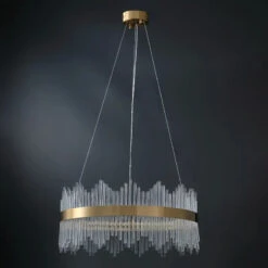 Modern Minimalist Round Lamp Luxury Crystal Chandelier Decorative Hanging Light -Demolights Sales Store DL2061 2 1