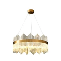 Modern Minimalist Round Lamp Luxury Crystal Chandelier Decorative Hanging Light -Demolights Sales Store DL2061 3 1