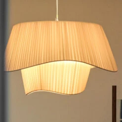 Milk White Chandelier Silk Satin Led Bedroom Decor Home Pendant Lights -Demolights Sales Store DL2063 5 1