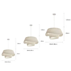 Milk White Chandelier Silk Satin Led Bedroom Decor Home Pendant Lights -Demolights Sales Store DL2063 7