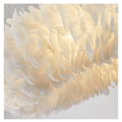 Nordic Ring Feather Chandelier White Fluffy Lamp Shade Pendant Light 13 Nordic Ring Feather Chandelier White Fluffy Lamp Shade Pendant Light -Demolights Sales Store DL2065 4