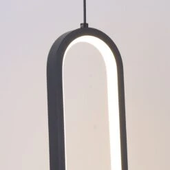 Oval Pendant Light Contemporary Style Metal Single Light Hanging Lamp -Demolights Sales Store DL2075 15 1