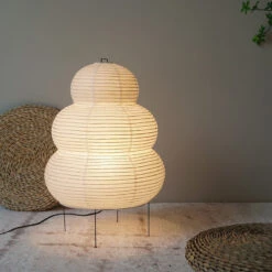Japanese Simple Rice Paper Desktop Decorative Table Lamp