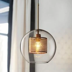 Modern Style 1 Light Globe Glass Pendant Light -Demolights Sales Store DL2082 3