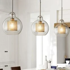 Modern Style 1 Light Globe Glass Pendant Light -Demolights Sales Store DL2082 6 1