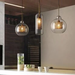 Modern Style 1 Light Globe Glass Pendant Light -Demolights Sales Store DL2082 7 1