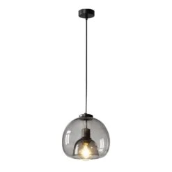 Modern Pendant Light Fixture With Smoky Grey Glass Shade -Demolights Sales Store DL2094 1