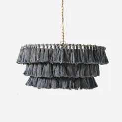 Handmade Woven Rope Pendant Creative Home Decoration Lampshade -Demolights Sales Store DL3010638 grey