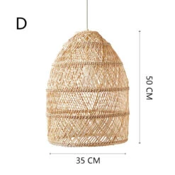 Basket Rattan Woven Lantern Chandelier Pendant Lamp Shade 17 Basket Rattan Woven Lantern Chandelier Pendant Lamp Shade -Demolights Sales Store DL3010667 11 1