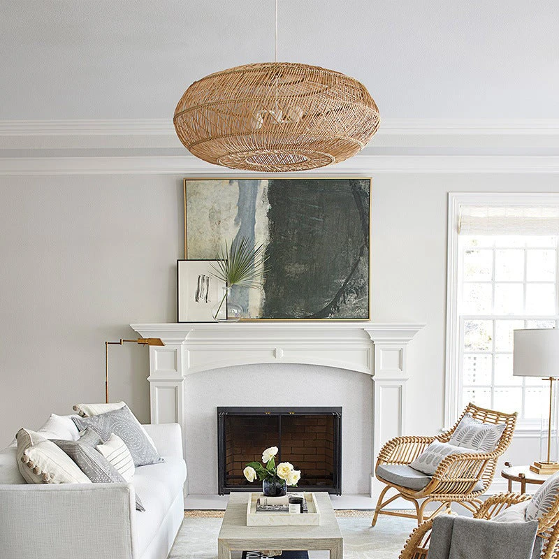 Basket Rattan Woven Lantern Chandelier Pendant Lamp Shade 4 Basket Rattan Woven Lantern Chandelier Pendant Lamp Shade - Image 4