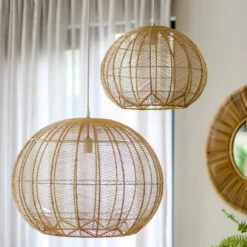 Japanese Rattan Chandelier Light Woven Pendant Light Shade