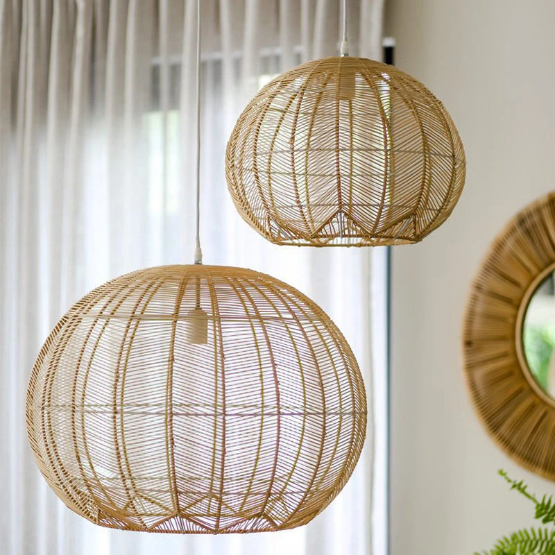 Japanese Rattan Chandelier Light Woven Pendant Light Shade 1 Japanese Rattan Chandelier Light Woven Pendant Light Shade