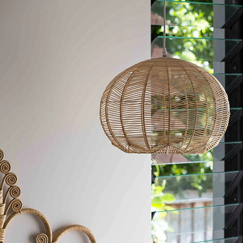 Japanese Rattan Chandelier Light Woven Pendant Light Shade 4 Japanese Rattan Chandelier Light Woven Pendant Light Shade - Image 4
