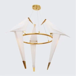Nordic Creative Paper Cranes Ceiling Light Origami Bird Pendant Lamps -Demolights Sales Store DL3010688 3 1