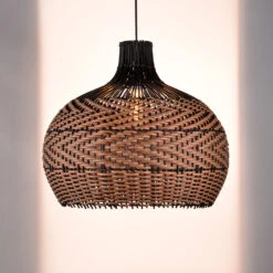 Minimalism Rattan Ceiling Light Fixture Woven Pendant Lampshade 23 Minimalism Rattan Ceiling Light Fixture Woven Pendant Lampshade -Demolights Sales Store DL3010860 2 1