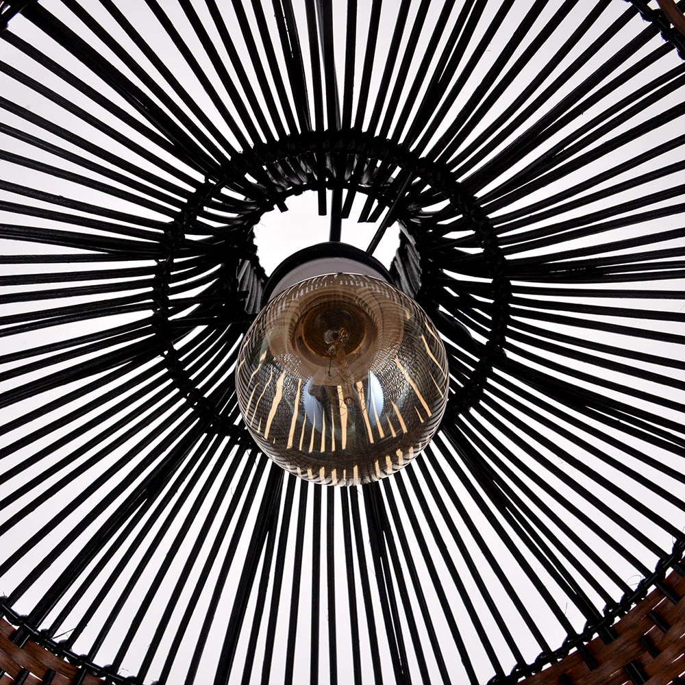 Minimalism Rattan Ceiling Light Fixture Woven Pendant Lampshade 14 Minimalism Rattan Ceiling Light Fixture Woven Pendant Lampshade - Image 14