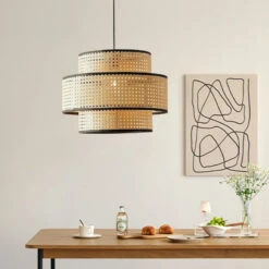 Creative Rattan Weaving Lamps Hanging Lampshade -Demolights Sales Store DL3010872 6