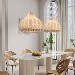 Hand-Woven Rattan Pendant Lampshade Wicker Chandelier -Demolights Sales Store DL3010883 1 7c098b35 a25b 452c 9f8a 97ee59979174 1