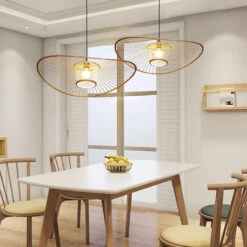 Black/Log Bamboo Pendant Light Natural Wicker Light Fixture -Demolights Sales Store DL3010888 4