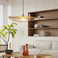 Black/Log Bamboo Pendant Light Natural Wicker Light Fixture -Demolights Sales Store DL3010888 8