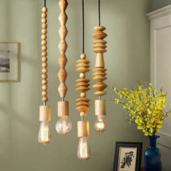 Modern Solid Wood Bead Chain Hanging Pendant Lights -Demolights Sales Store DL33913620 2 1 1