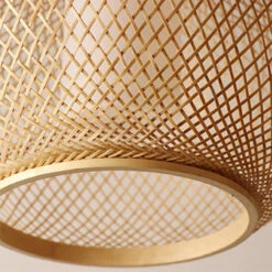 Creative Simple Modern Pastoral Living Room Pendant Lamp Bamboo Weaving -Demolights Sales Store DLDS80004 2