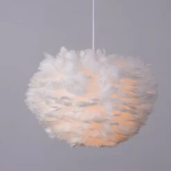 Nordic Design Feather Pendant Lights Lighting Fixture For Bedroom -Demolights Sales Store DLDS80017 white 1