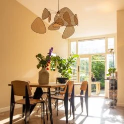 Retro Rattan Chandelier Handmade Pendant Lampshade -Demolights Sales Store DLLAB2113 2 1