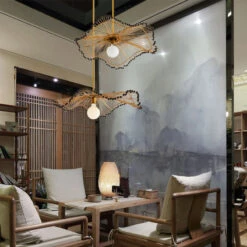 Handmade Rattan Pendant Light Art Chandeliers -Demolights Sales Store DLLAB2207 9