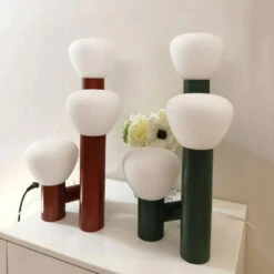 Minimalist Style 3-Light Red/Green/White Table Lamp -Demolights Sales Store DLLAB2251 5